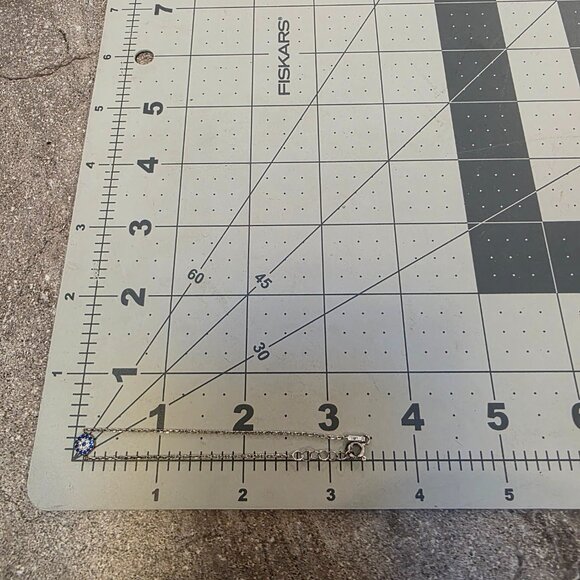 925 Sterling Silver Cubic Zirconia CZ Evil Eye anklet Bracelet adjustable - Picture 9 of 9